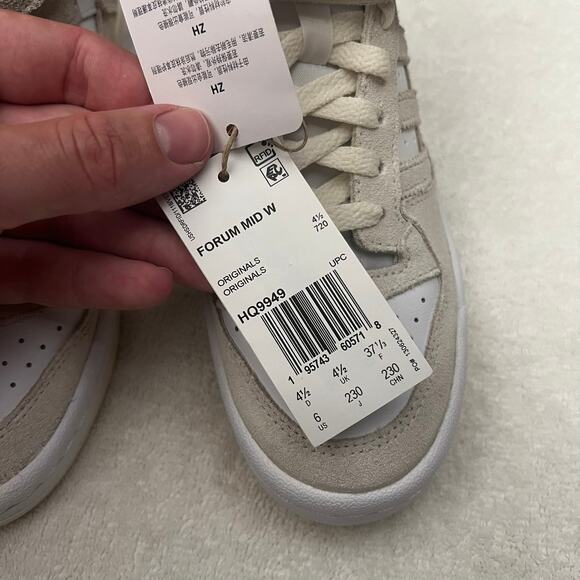 Adidas Forum Mid Cloud White Women's sz 6 US NWOB HQ9949 - Picture 4 of 14